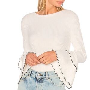 Endless Rose White Bell Sleeve Top